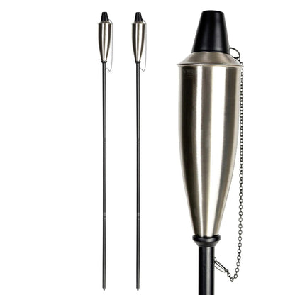 Deco Home Set of 4 Garden Tiki Torch Citronella Metal Outdoor Torch - 60inch