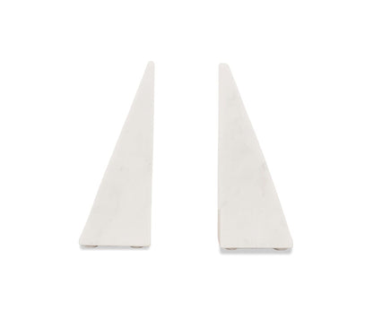 Serre-livres en marbre blanc Adia