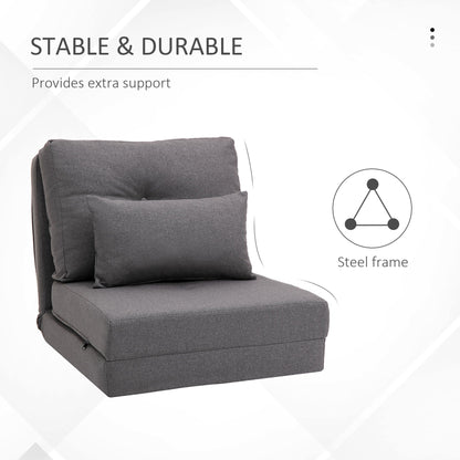 Fauteuil convertible rabattable et rembourré HOMCOM, canapé-lit de sol