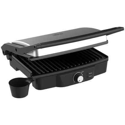 HOMCOM Large Panini Press Sandwich Maker and Grill, Cooking Gift - 13.75 L x 12.75 W x 4.75 H