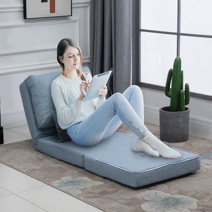 Fauteuil convertible rabattable et rembourré HOMCOM, canapé-lit de sol