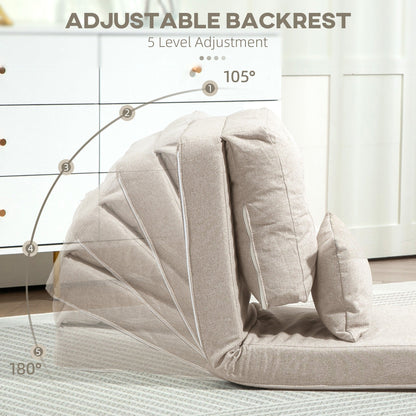 Fauteuil convertible rabattable et rembourré HOMCOM, canapé-lit de sol