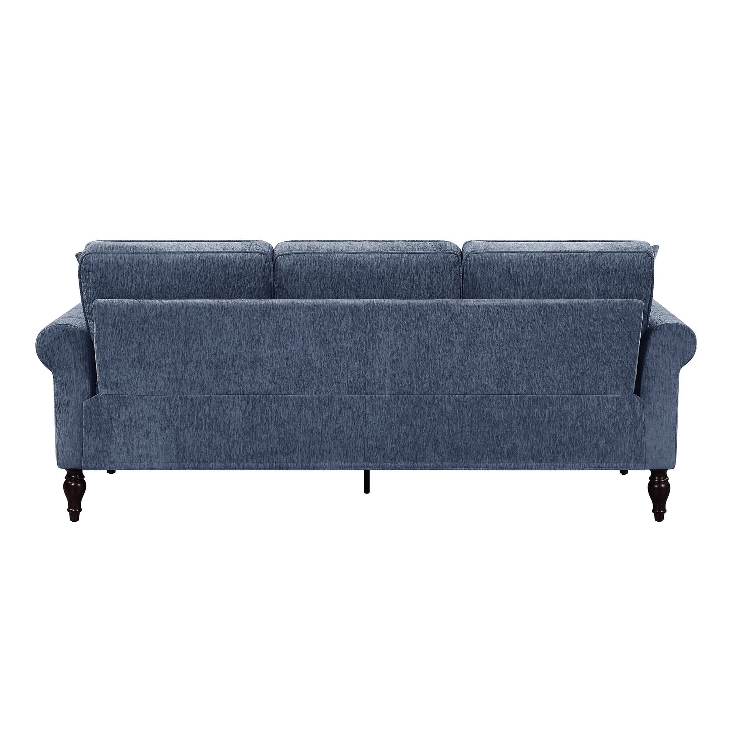 Canapé traditionnel Igny en chenille avec accoudoirs roulés et rembourré par Furniture of America