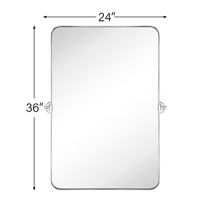 TEHOME Jonathan Rectangle Pivot Tilt Metal Wall Mirror