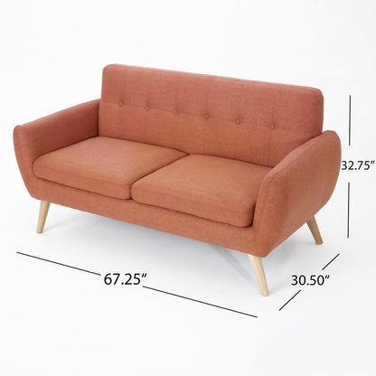 Canapé capitonné Josephine de style milieu du siècle par Christopher Knight Home