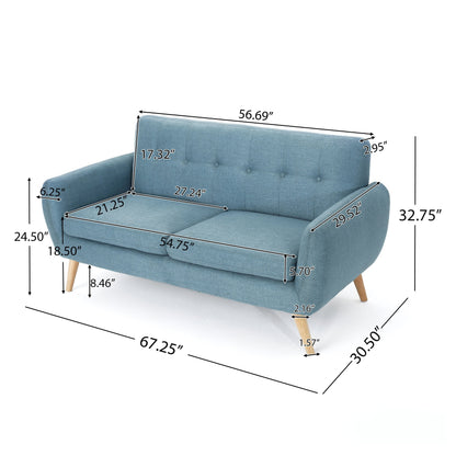 Canapé capitonné Josephine de style milieu du siècle par Christopher Knight Home