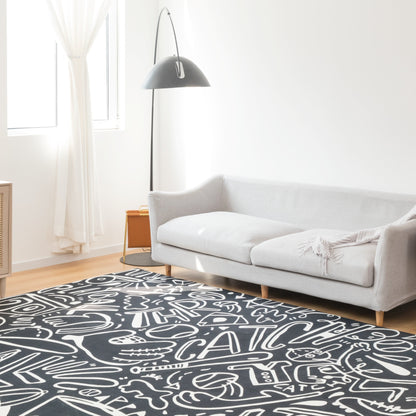 Katie Merz SPORTSGLYPHS Baseball Area Rug