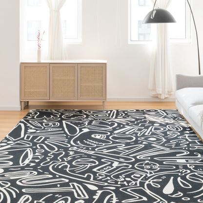 Katie Merz SPORTSGLYPHS Baseball Area Rug
