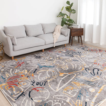 Katie Merz SPORTSGLYPHS Baseball Area Rug