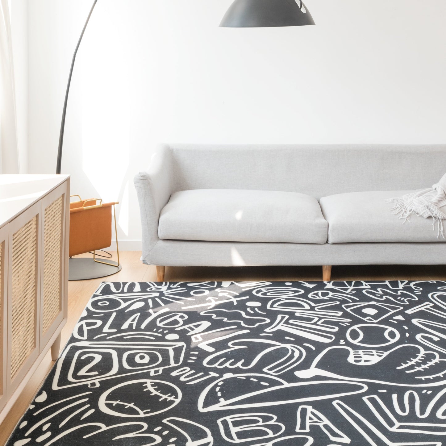 Katie Merz SPORTSGLYPHS Baseball Area Rug