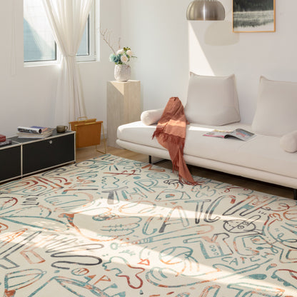 Katie Merz SPORTSGLYPHS Baseball Area Rug