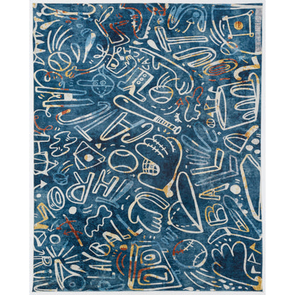 Katie Merz SPORTSGLYPHS Baseball Area Rug