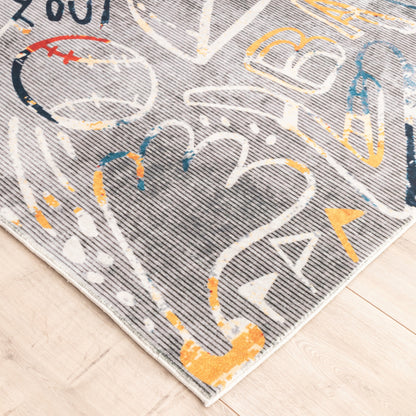 Katie Merz SPORTSGLYPHS Baseball Area Rug