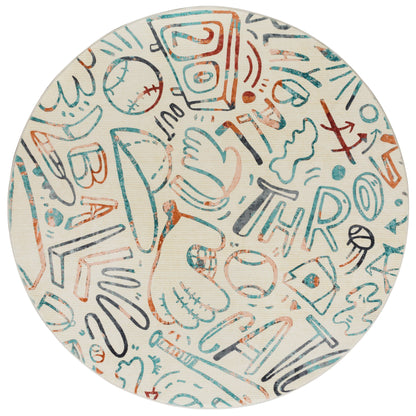 Katie Merz SPORTSGLYPHS Baseball Area Rug