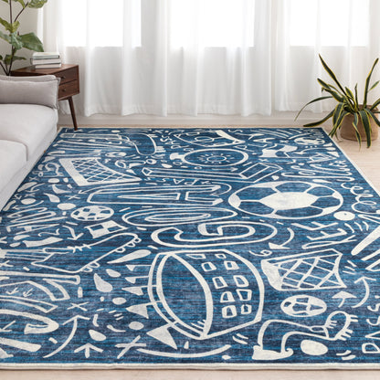 Katie Merz SPORTSGLYPHS Soccer Area Rug