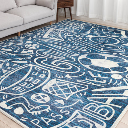 Katie Merz SPORTSGLYPHS Soccer Area Rug