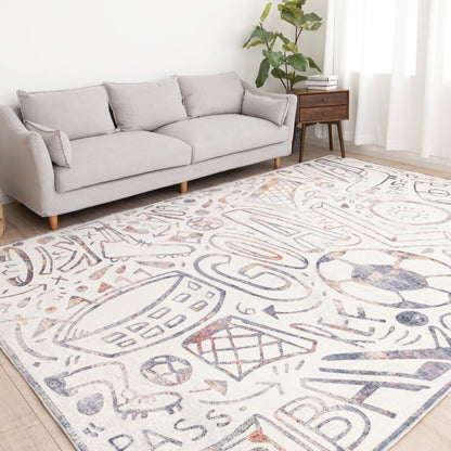 Katie Merz SPORTSGLYPHS Soccer Area Rug