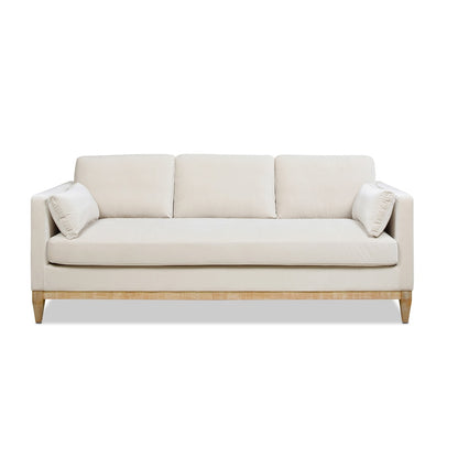 Canapé Knox 84 Modern Farmhouse en velours avec accoudoirs droits
