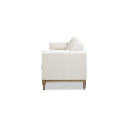 Canapé Knox 84 Modern Farmhouse en velours avec accoudoirs droits