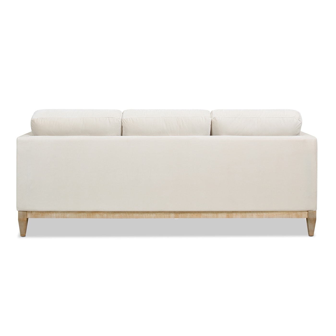 Canapé Knox 84 Modern Farmhouse en velours avec accoudoirs droits
