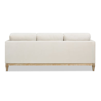 Canapé Knox 84 Modern Farmhouse en velours avec accoudoirs droits
