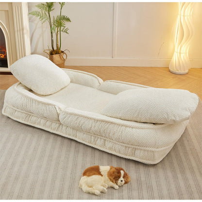 Canapé paresseux, 5 positions réglables, assis, couché, plié, convient pour une chambre ou un salon