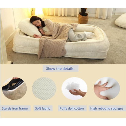 Canapé paresseux, 5 positions réglables, assis, couché, plié, convient pour une chambre ou un salon