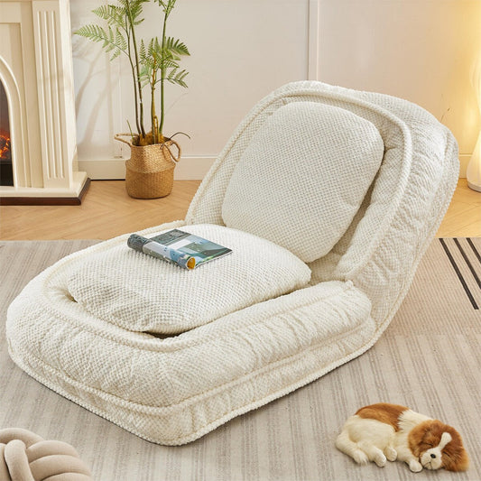 Canapé paresseux, 5 positions réglables, assis, couché, plié, convient pour une chambre ou un salon