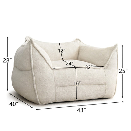 Canapé paresseux en forme de pouf avec mousse à mémoire de forme