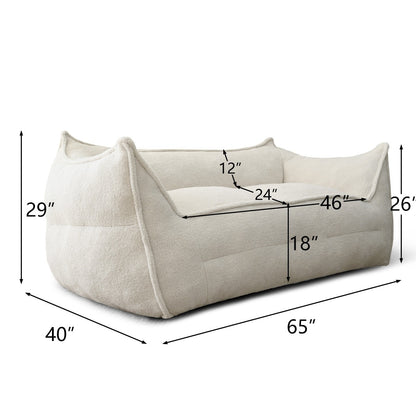 Canapé paresseux en forme de pouf avec mousse à mémoire de forme