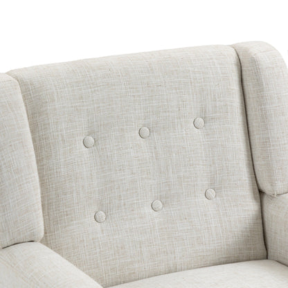 Cotton/ Linen Look Fabric Modern Accent Chair Armchair