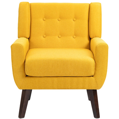 Cotton/ Linen Look Fabric Modern Accent Chair Armchair