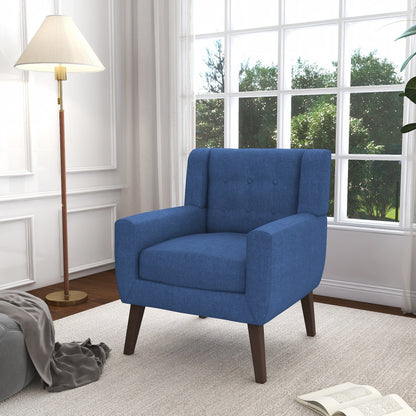 Cotton/ Linen Look Fabric Modern Accent Chair Armchair
