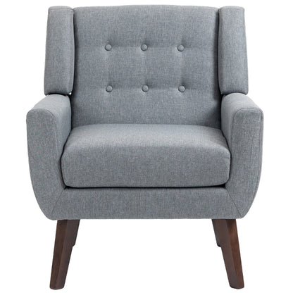 Cotton/ Linen Look Fabric Modern Accent Chair Armchair