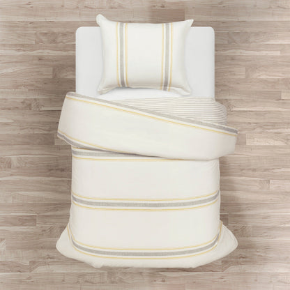 Lush Decor Farmhouse Stripe 3 Piece Duvet Cover Set