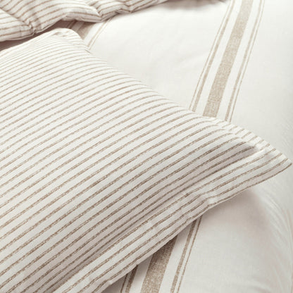 Lush Decor Farmhouse Stripe 3 Piece Duvet Cover Set