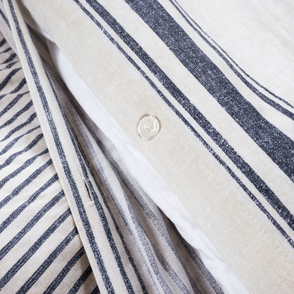 Lush Decor Farmhouse Stripe 3 Piece Duvet Cover Set