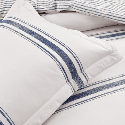Lush Decor Farmhouse Stripe 3 Piece Duvet Cover Set