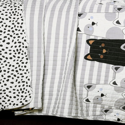 Lush Decor Stripe Bear Quilt Set