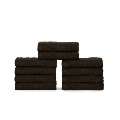 Luxurious Cotton 600GSM Soft Wash Cloths 12X12 Inch by Ample Decor - 10 Pcs