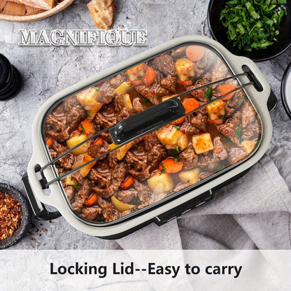 MAGNIFIQUE Programmable Slow Cooker with Non-Stick Pot