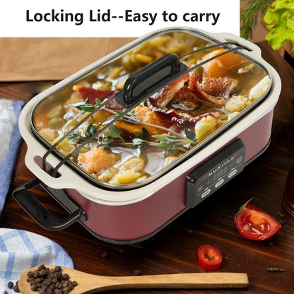 MAGNIFIQUE Programmable Slow Cooker with Non-Stick Pot