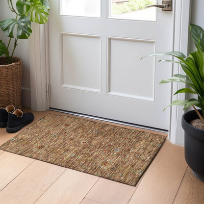 Machine Washable Indoor/ Outdoor Traditional Persian Chantille Rug