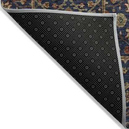 Machine Washable Indoor/ Outdoor Traditional Persian Chantille Rug