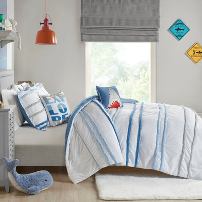 Mackenzie Cotton Duvet Cover Set with Chenille Trim by Intelligent Design Kids