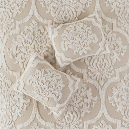 Madison Park Aeriela Tufted Cotton Chenille Damask Comforter Set
