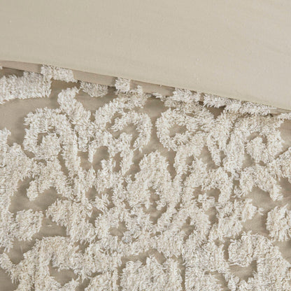 Madison Park Aeriela Tufted Cotton Chenille Damask Comforter Set