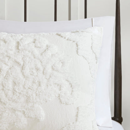 Madison Park Aeriela Tufted Cotton Chenille Damask Duvet Cover Set