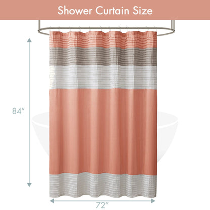 Madison Park Amherst Faux Silk Shower Curtain