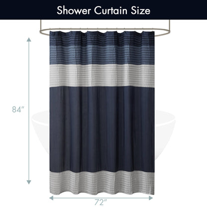 Madison Park Amherst Faux Silk Shower Curtain